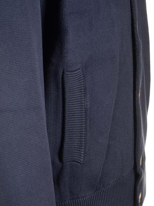 High Neck Ribbed Cotton Cardigan - Image 6