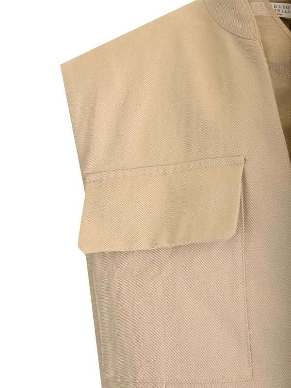 Belted Cotton Linen Vest - Image 5