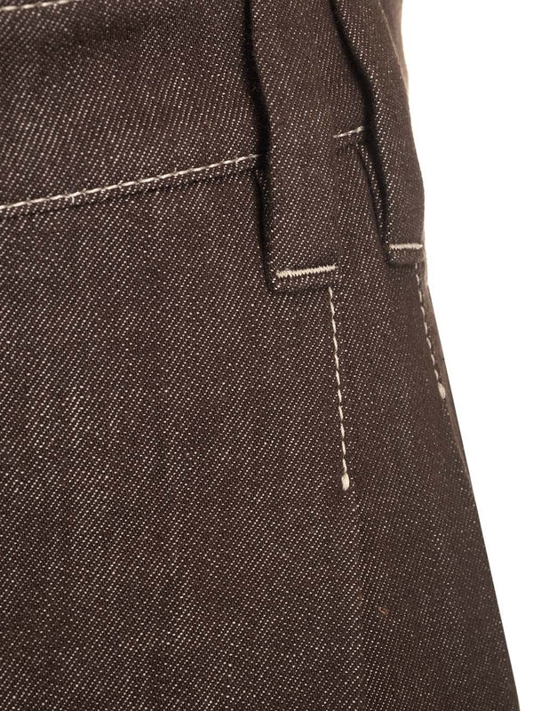 Wide Leg Fluid Denim Pants - Image 6