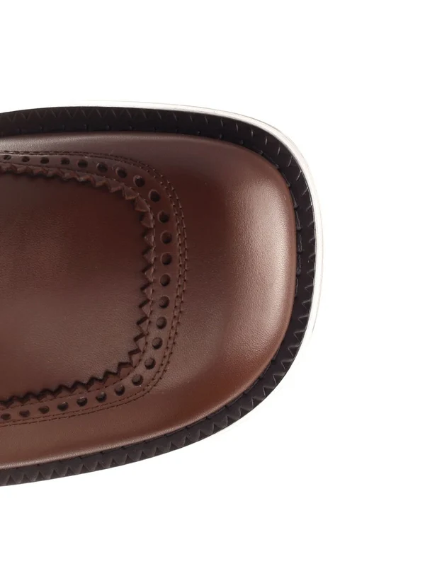 Brogue Leather Chelsea Boots - Image 4