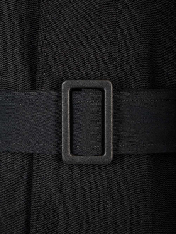 Sleeve Logo Belted Wool Coat - Image 3