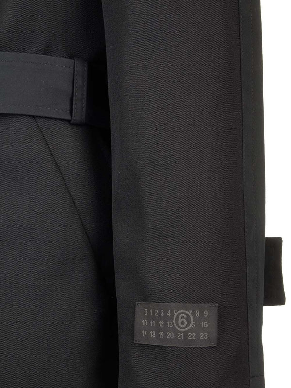 Sleeve Logo Belted Wool Coat - Image 5
