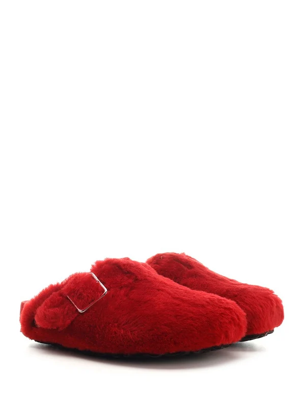 Boston Shearling Buckle Slides - Image 2