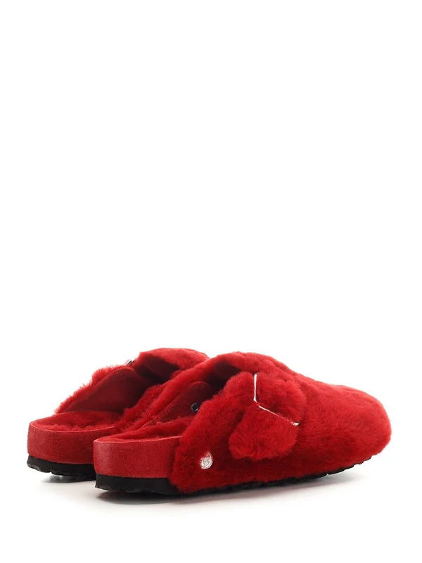 Boston Shearling Buckle Slides - Image 3
