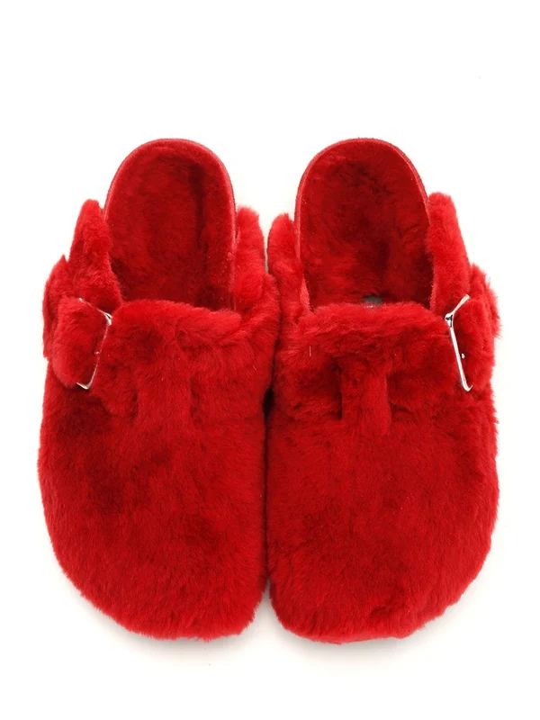 Boston Shearling Buckle Slides - Image 5