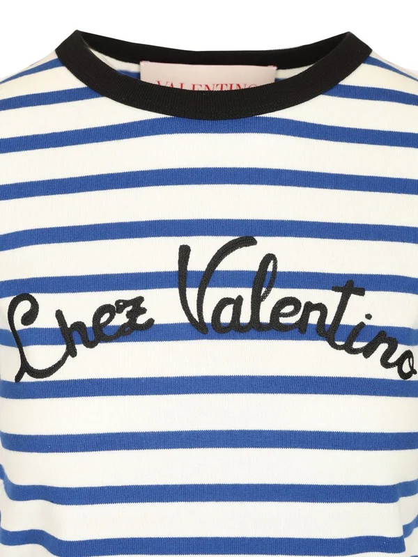 Embroidered Logo Stripe Short-sleeve T-shirt - Image 3
