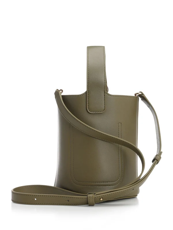 Pebble Mini Leather Bucket Bag - Image 3