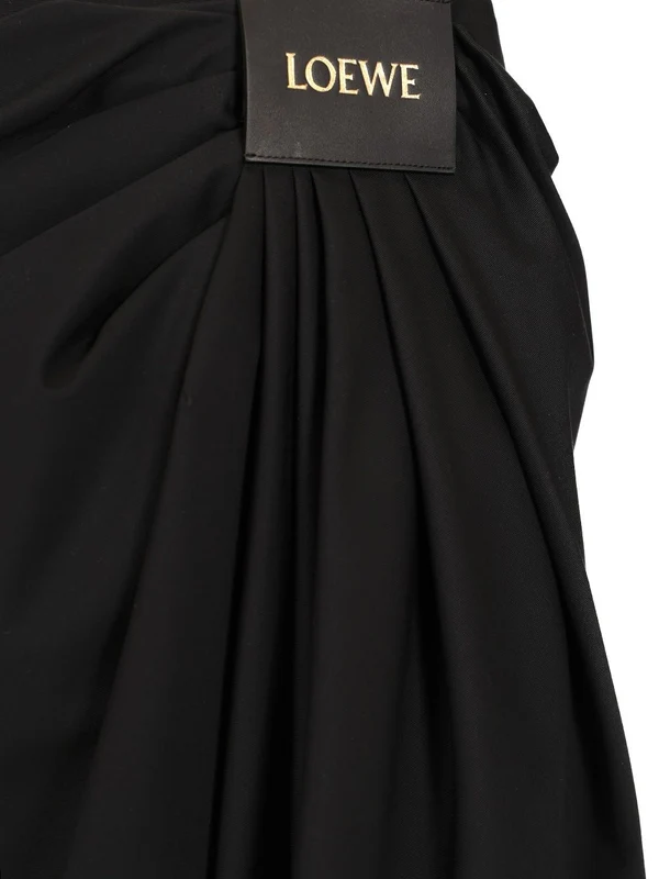 Leather Logo Patch Twill Skirt - Image 4