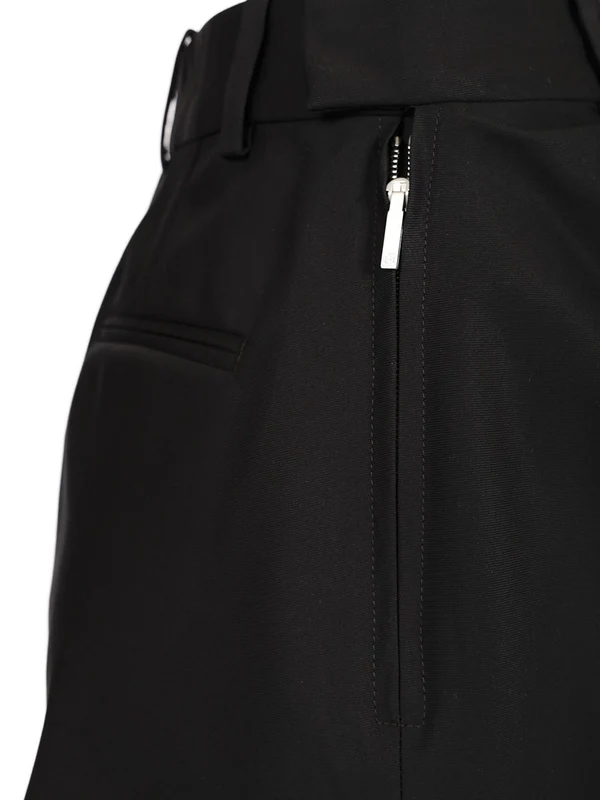 Leather Logo Patch Twill Skirt - Image 5