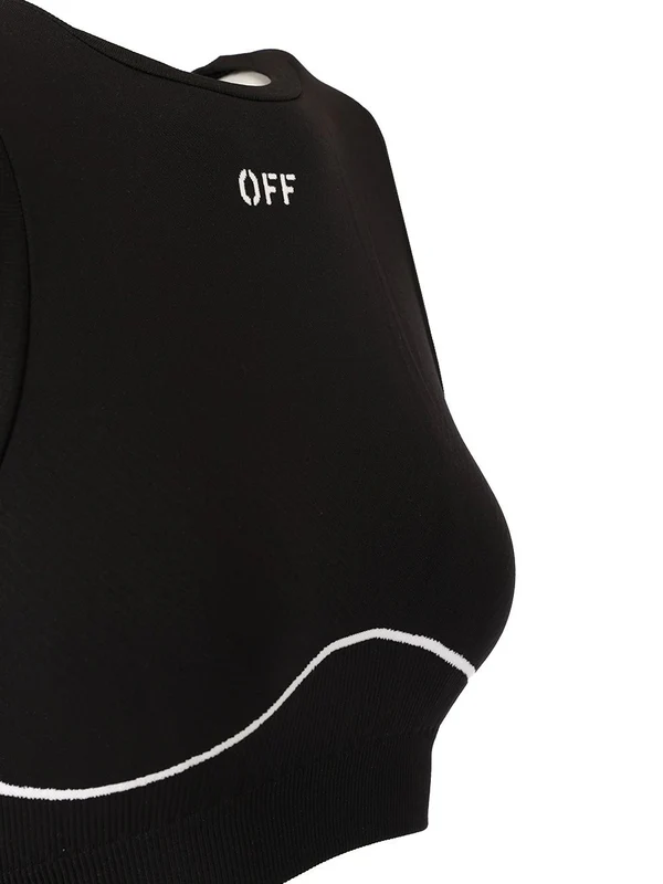 Logo Seamless Cropped Sleeveless Top - Image 3