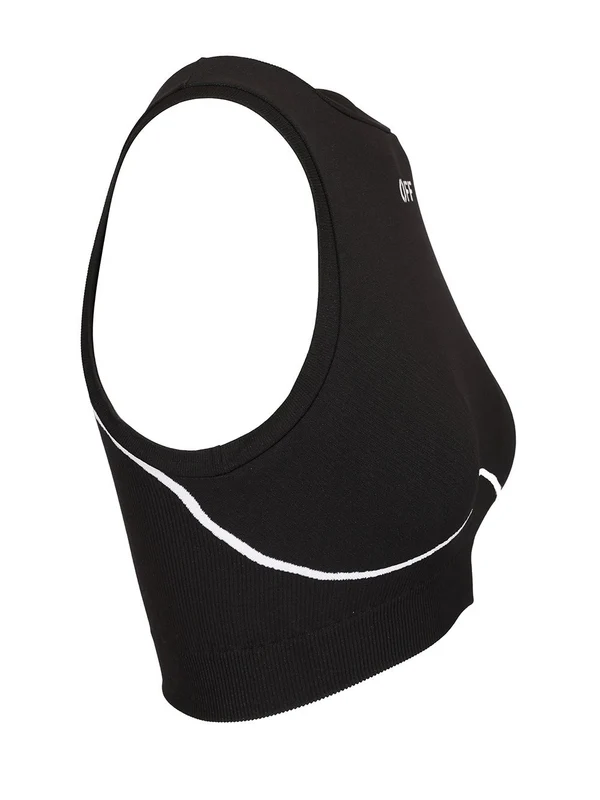 Logo Seamless Cropped Sleeveless Top - Image 4