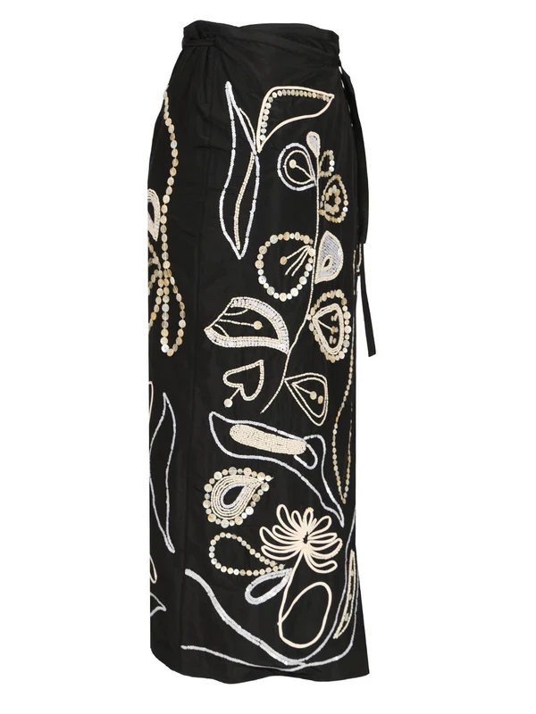 Sarong Embroidered Pattern Skirt - Image 3