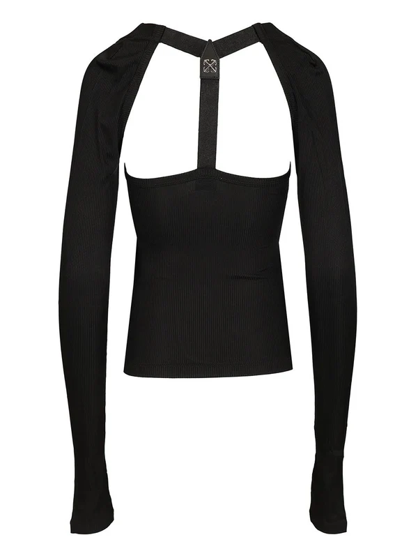 Cutout Detail Ribbed Top - Image 2