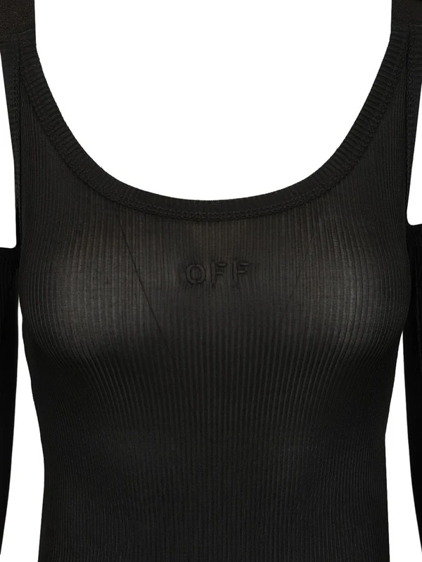 Cutout Detail Ribbed Top - Image 4
