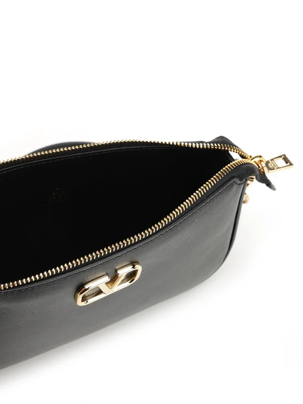 V Logo Mini Leather Shoulder Bag - Image 4