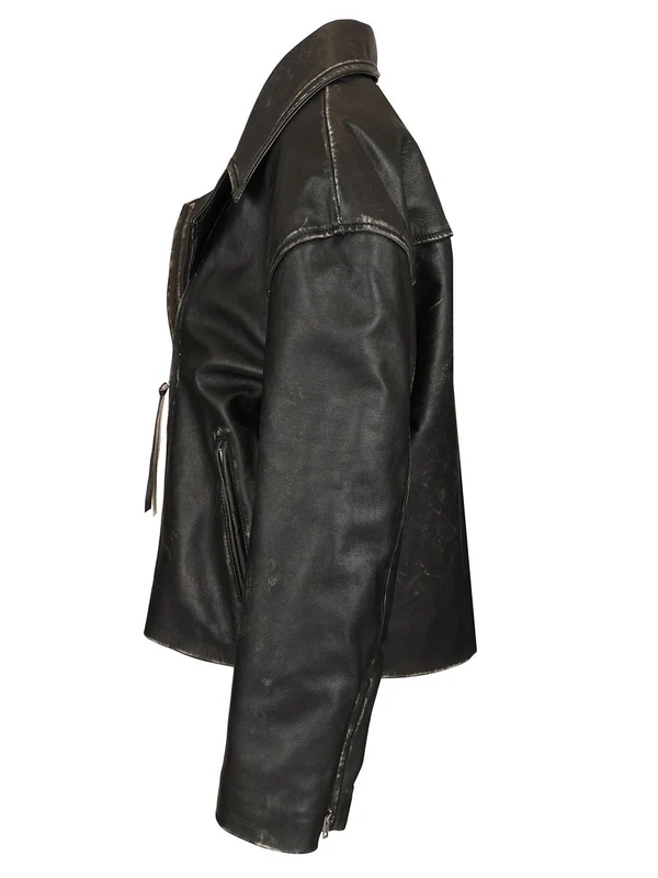 Double Leather Biker Jacket - Image 3