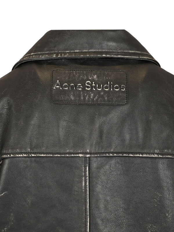 Double Leather Biker Jacket - Image 5