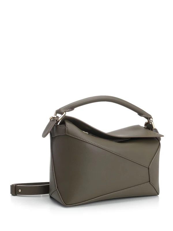Puzzle Edge Small Leather Shoulder Bag - Image 2