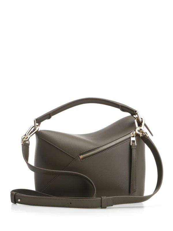Puzzle Edge Small Leather Shoulder Bag - Image 3