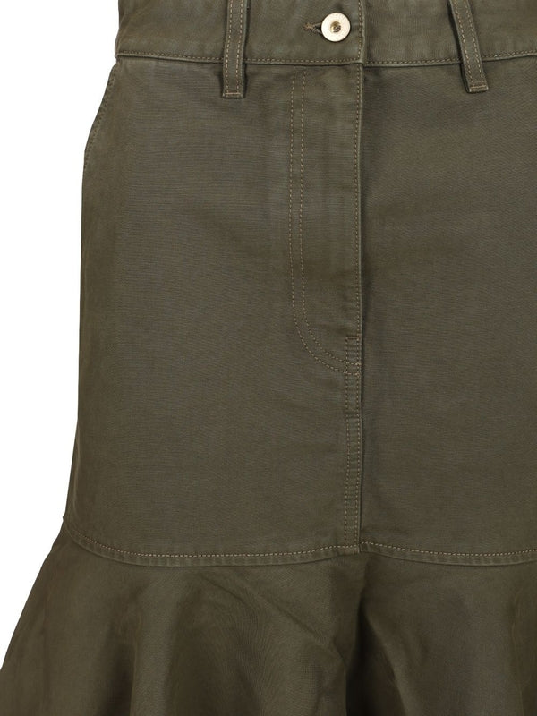 Flared Cotton Midi Skirt - Image 4
