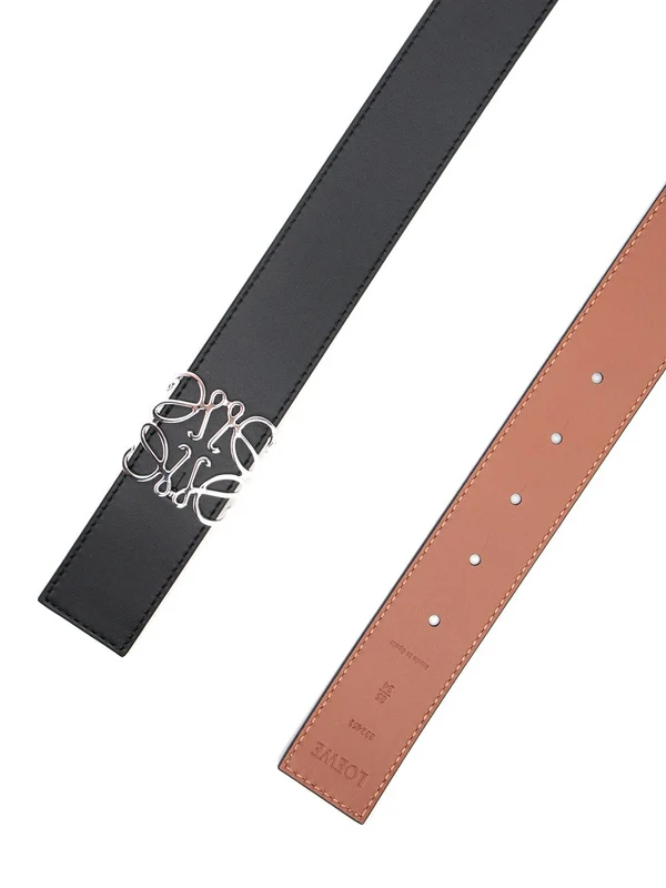 Anagram Buckle Reversible Leather Belt - Image 2