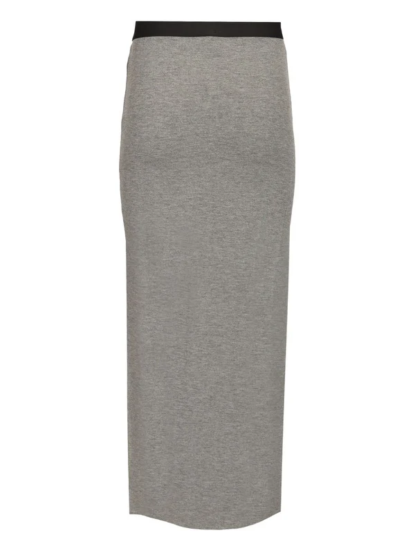 Slim-fit Logo Banding Long Skirt - Image 2