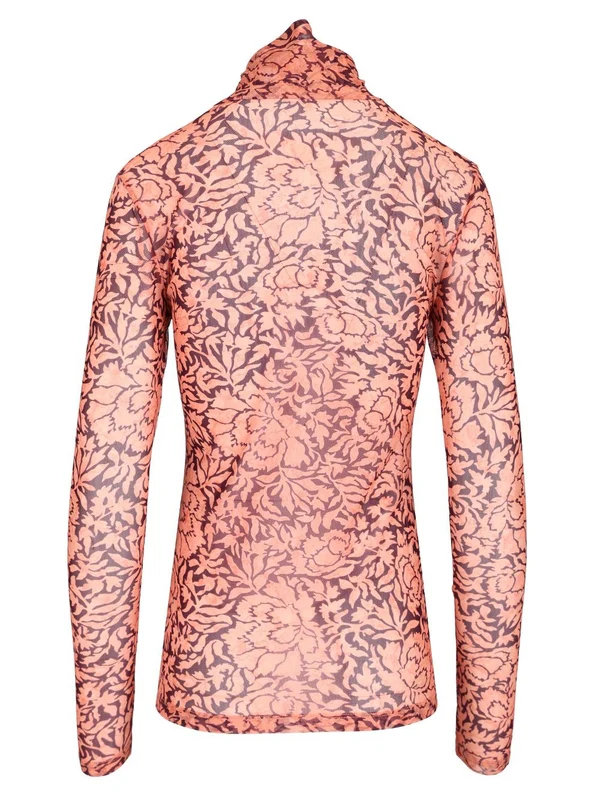Stretch Tulle High-neck Sweater - Image 2