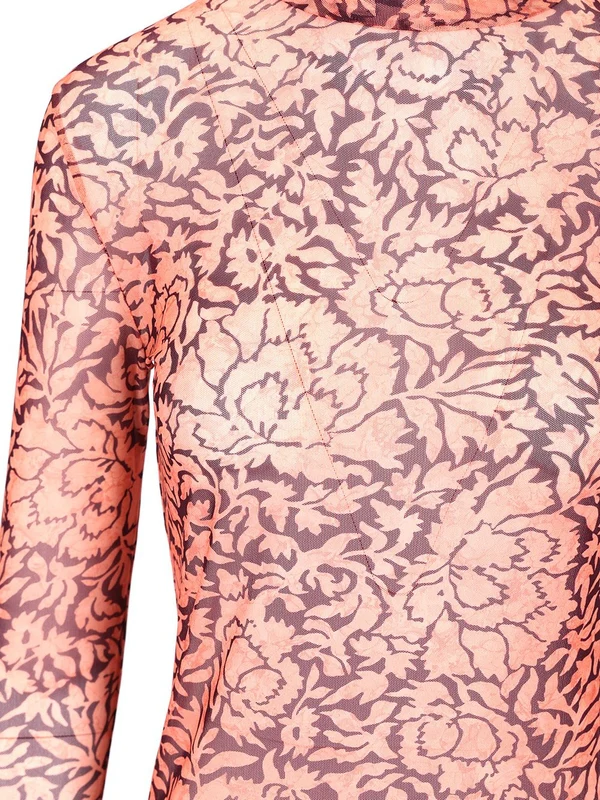 Stretch Tulle High-neck Sweater - Image 4