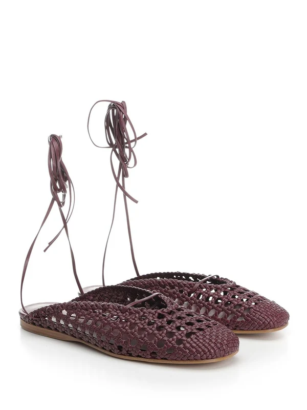 Woven Leather Slides - Image 2