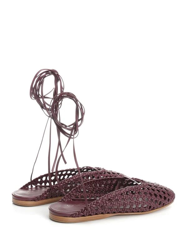Woven Leather Slides - Image 3