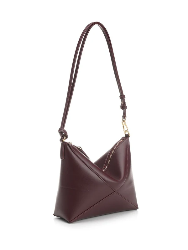 Puzzle Fold Pouch Leather Shoulder Bag - Image 2