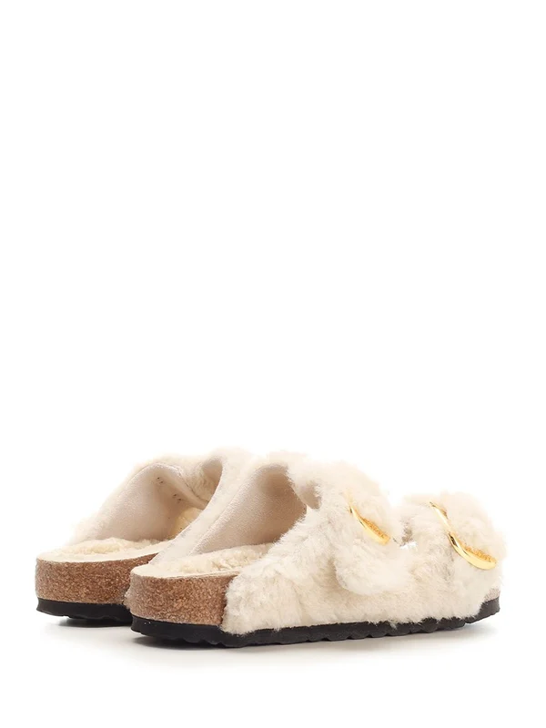 Arizona Big Buckle Shearling Sandals - Image 3