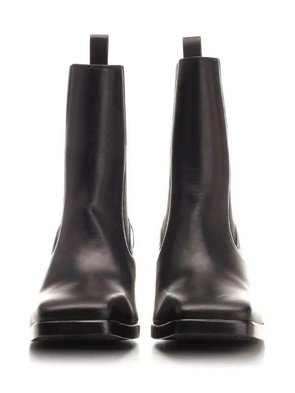 Cuban Heel Leather Ankle Boots - Image 5