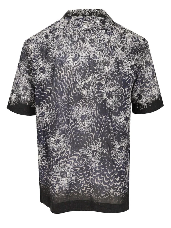 Allover Embroidery Short Sleeve Shirt - Image 2