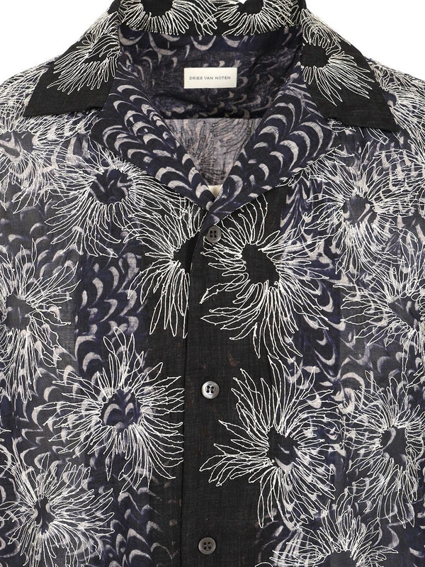 Allover Embroidery Short Sleeve Shirt - Image 3