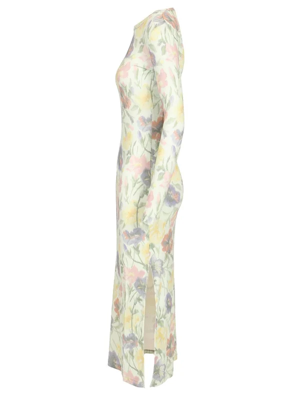 Morning Glory Flower Printed Dress - Image 3