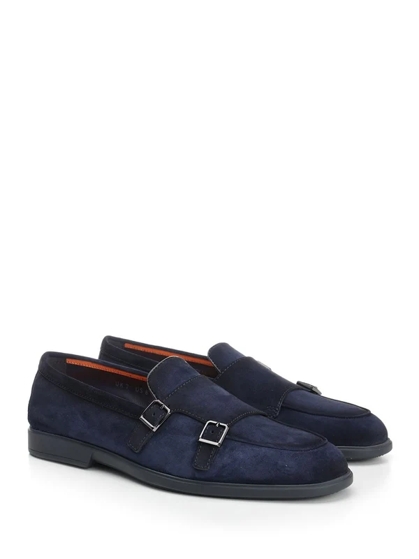 Double Buckle Suede Loafers - Image 2