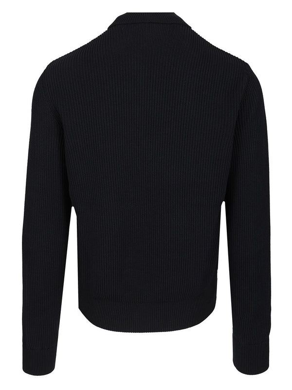 Knit Sleeve Logo Patch Padded Jacket - Image 2