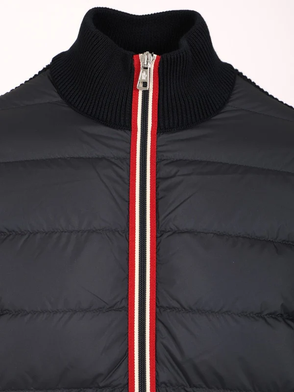 Knit Sleeve Logo Patch Padded Jacket - Image 4