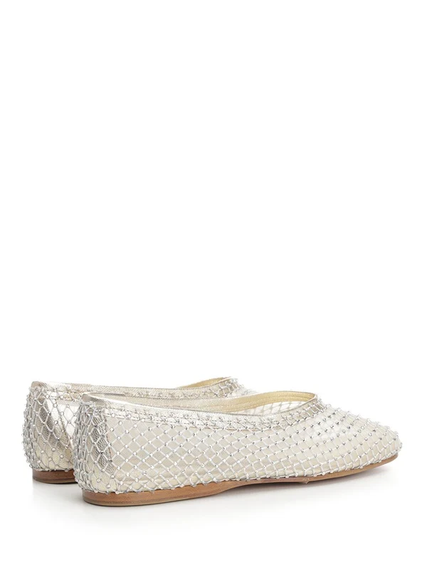 Rhinestone Mesh Ballerina Flats - Image 3