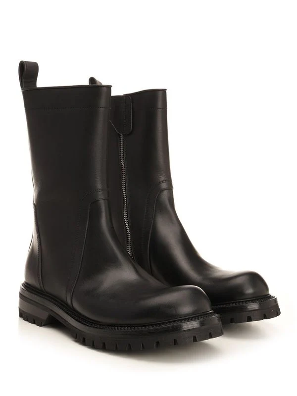 Army Creeper Leather Middle Boot - Image 2