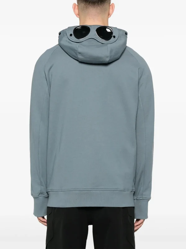 Goggle Detail Cotton Hoodie Zip-Up - Image 4