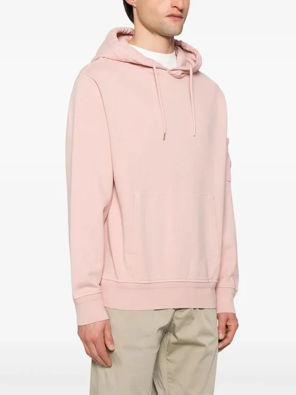 Lens Wappen Detail Cotton Hoodie - Image 3