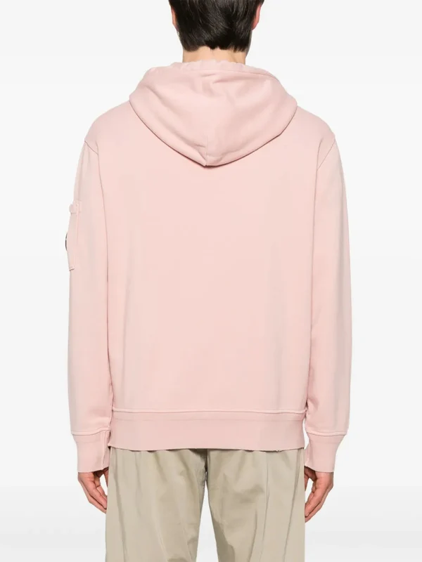Lens Wappen Detail Cotton Hoodie - Image 4