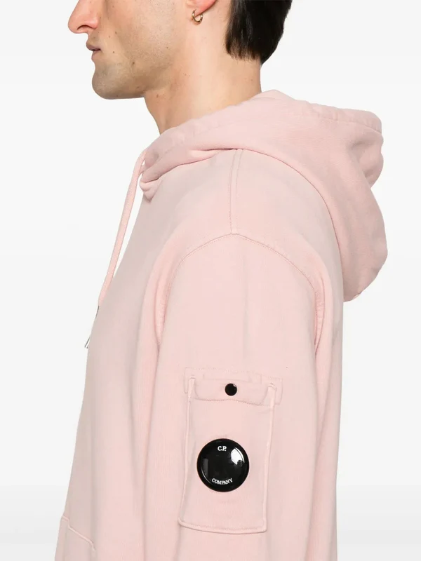 Lens Wappen Detail Cotton Hoodie - Image 5