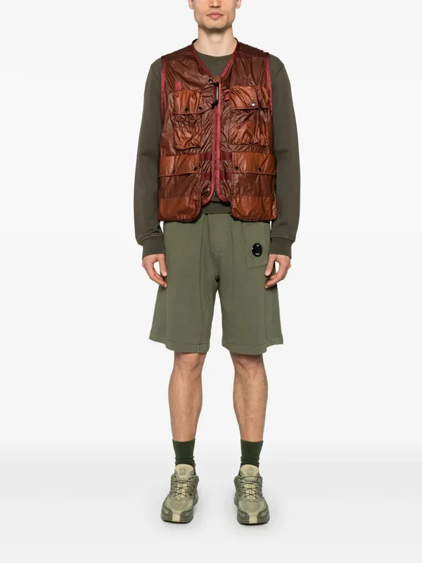 Lens Wappen Detail Cotton Shorts - Image 2