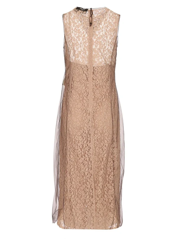 Floral Lace Sleeveless Midi Dress - Image 2