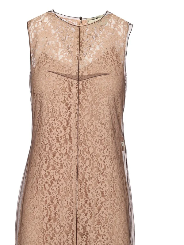 Floral Lace Sleeveless Midi Dress - Image 4