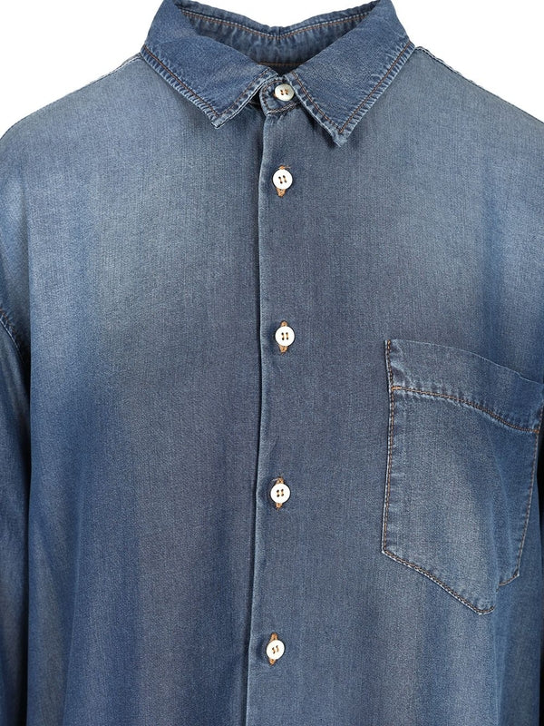 Trompe-l'œil Oversized Denim Shirt - Image 4