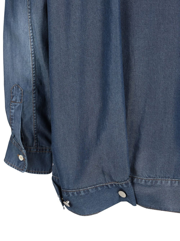 Trompe-l'œil Oversized Denim Shirt - Image 5